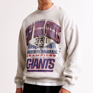 Abercrombie & Fitch Vintage Gray NY Giants Crewneck Sweatshirt